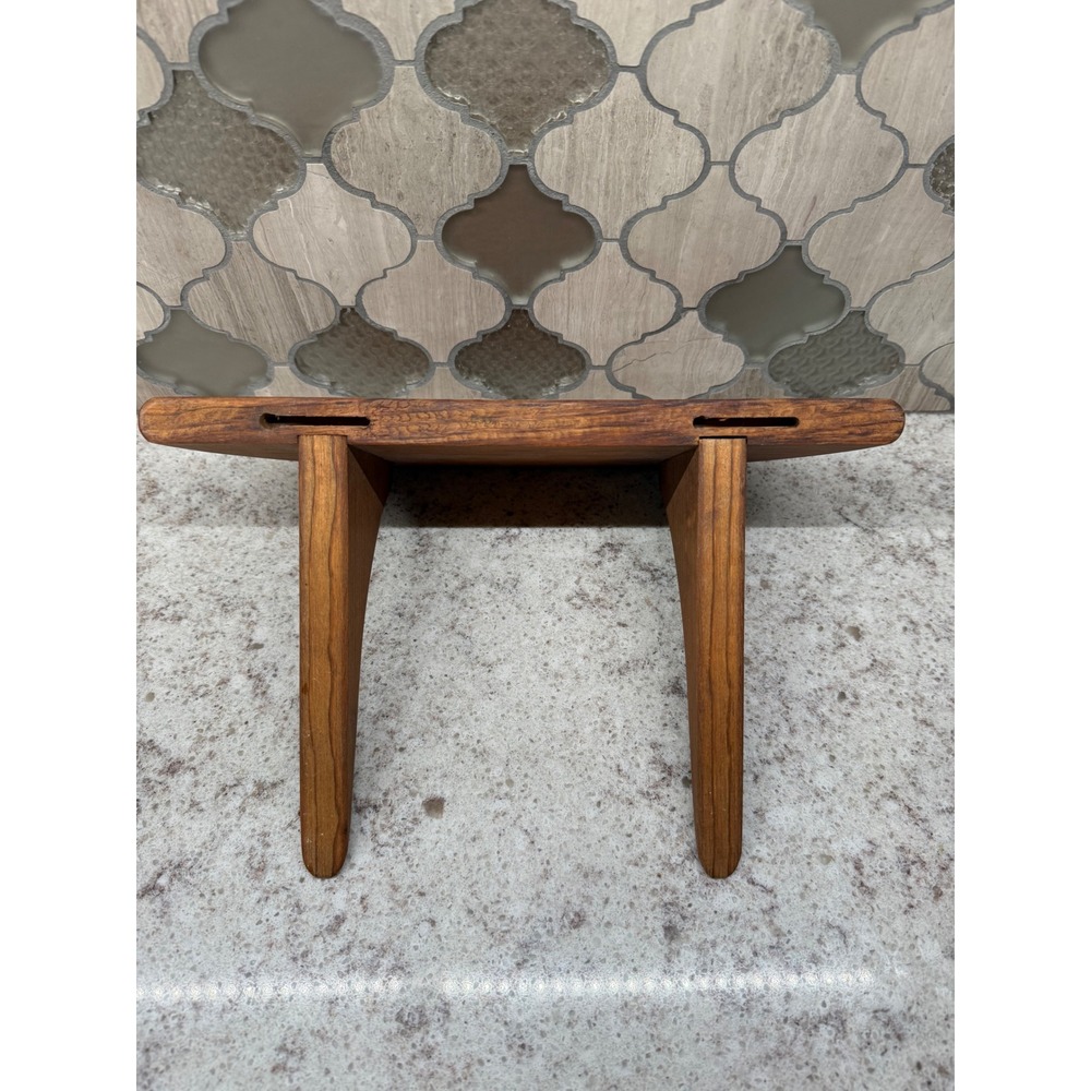 Vintage Mid Century Modern Solid Wood Wall Shelf Small Display plate Ledge - Picture 3 of 5